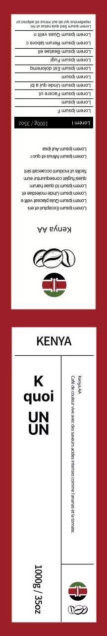 Emballage cadeau en grain de café rouge