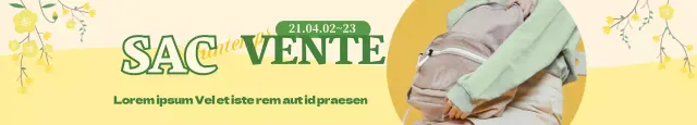 Yellow Green Photo Highlight Neat Spring Bags Promouvoir une vente événementielle