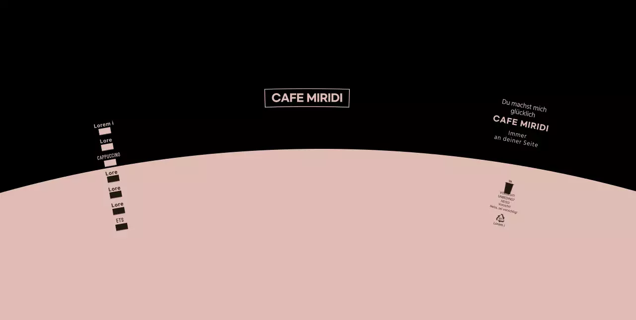 Schwarz Rosa Neat Symbols Cafe