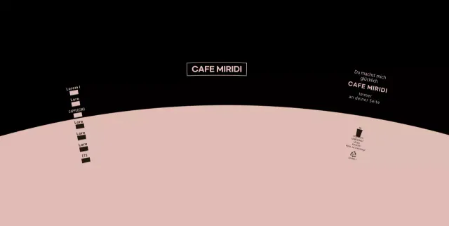 Schwarz Rosa Neat Symbols Cafe