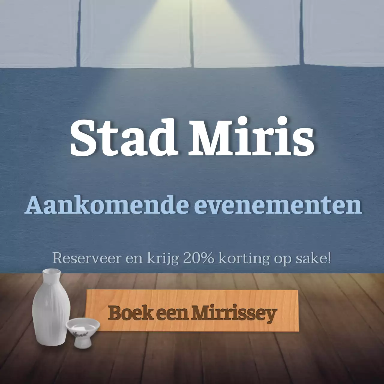 Japans restaurantconcept in marineblauw en bruin