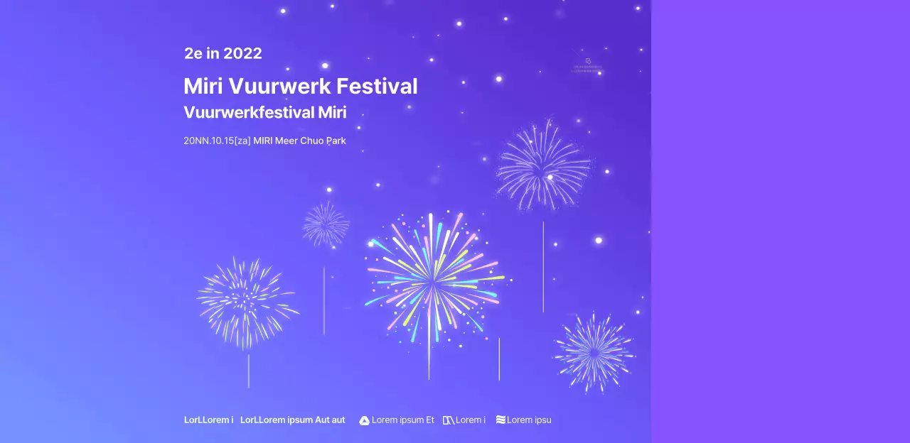 Gradiëntachtergronden en sterontwerpen voor vuurwerkshows