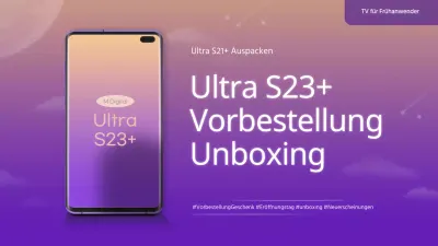 Thumbnail von Telefon unboxer mit lila Raum Nachthimmel Konzept