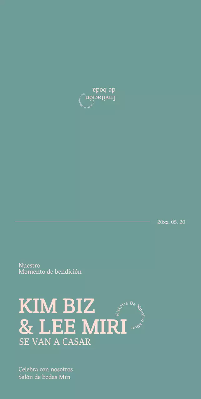 Invitaciones de boda sencillas en tonos pastel