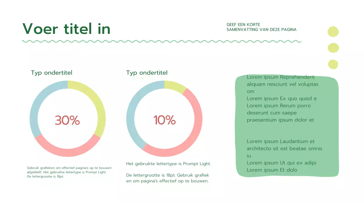 Een frisse, groene, afgeronde psychologiepresentatie