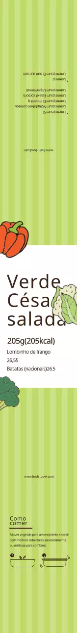 Etiqueta de salada verde ilustrada Greenscissors