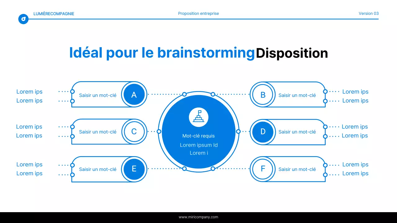 Rapport simple de surlignage de texte en bleu et blanc