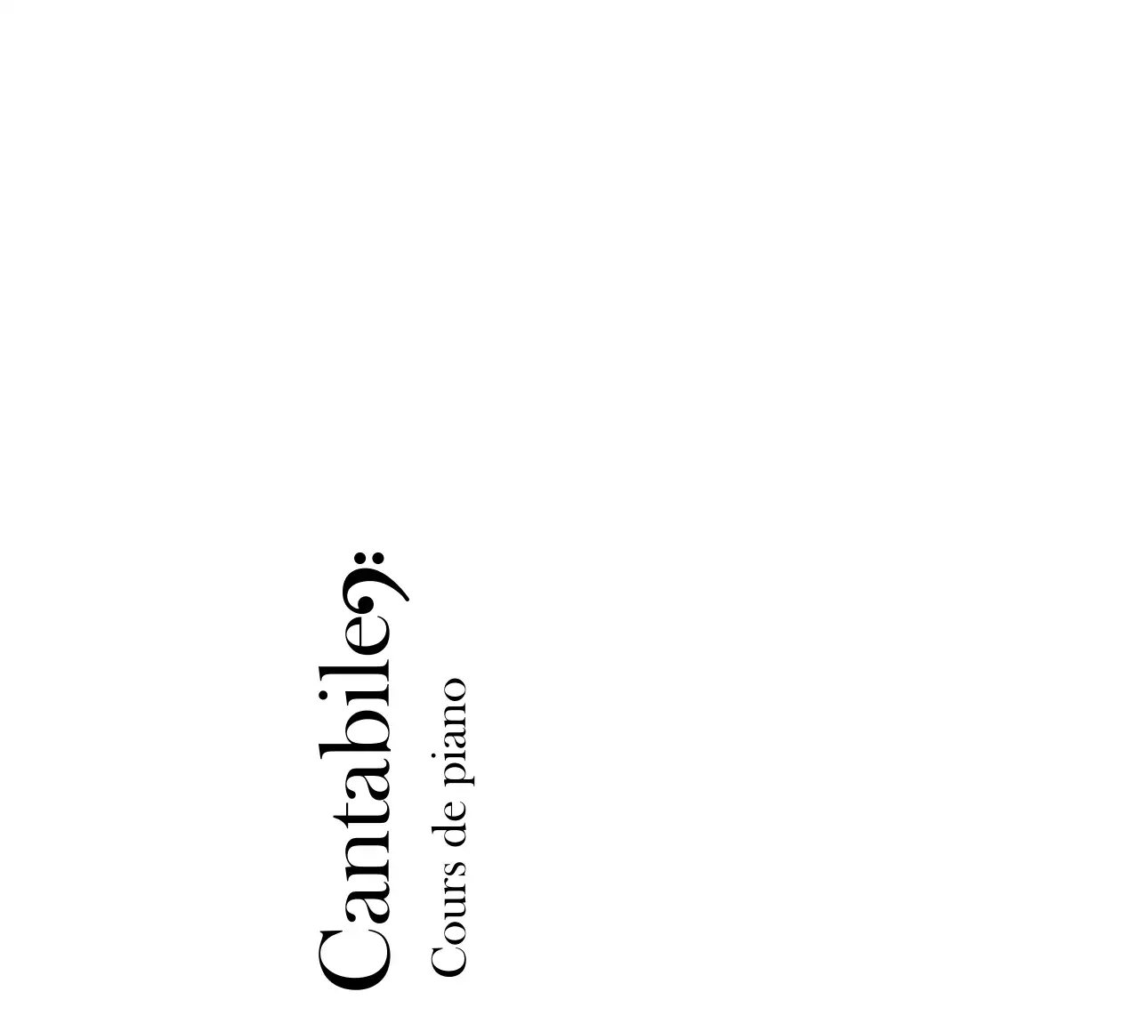 Typographie épurée avec empattement, concept piano academy en noir