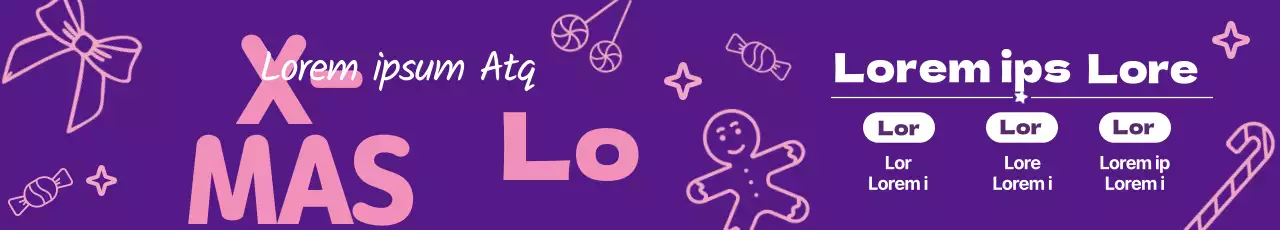 Púrpura Rosa Ilustración Fiesta de Navidad Promoción