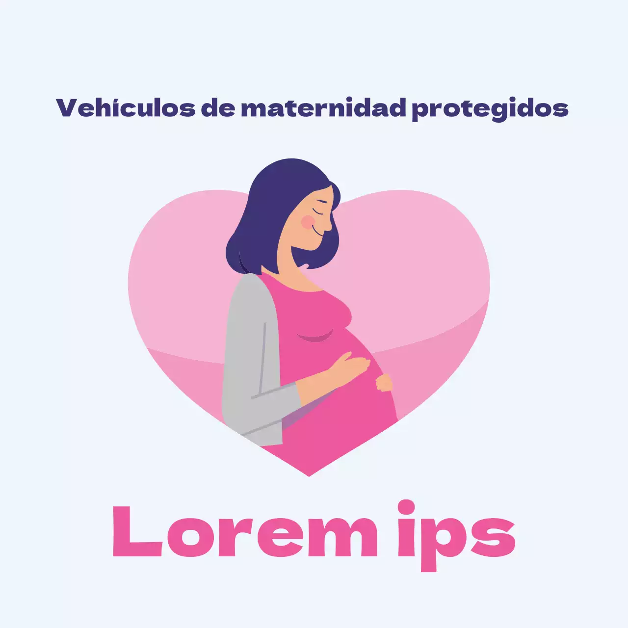 Ilustración azul claro-rosa de mujeres embarazadas subiendo a vehículos