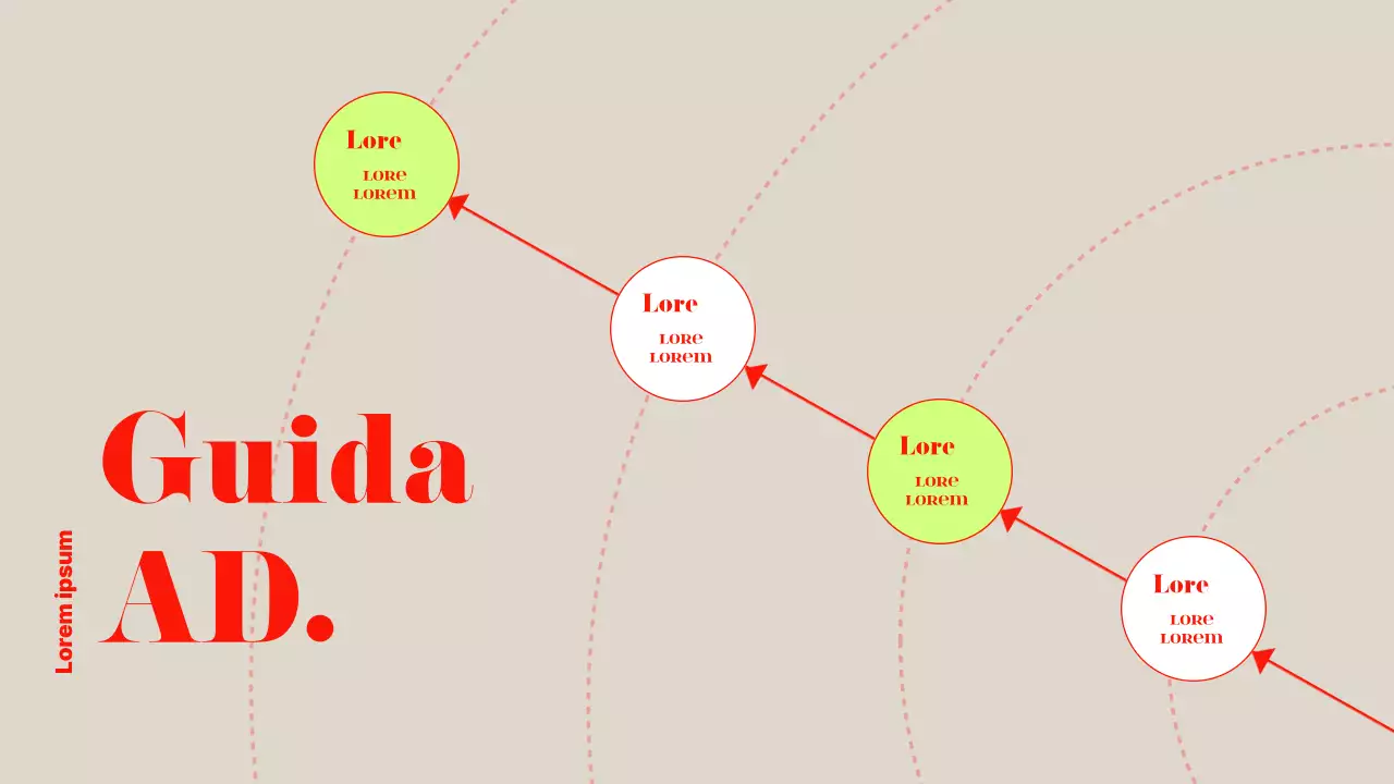Annuncio commerciale in stile moderno in rosso e chartreuse