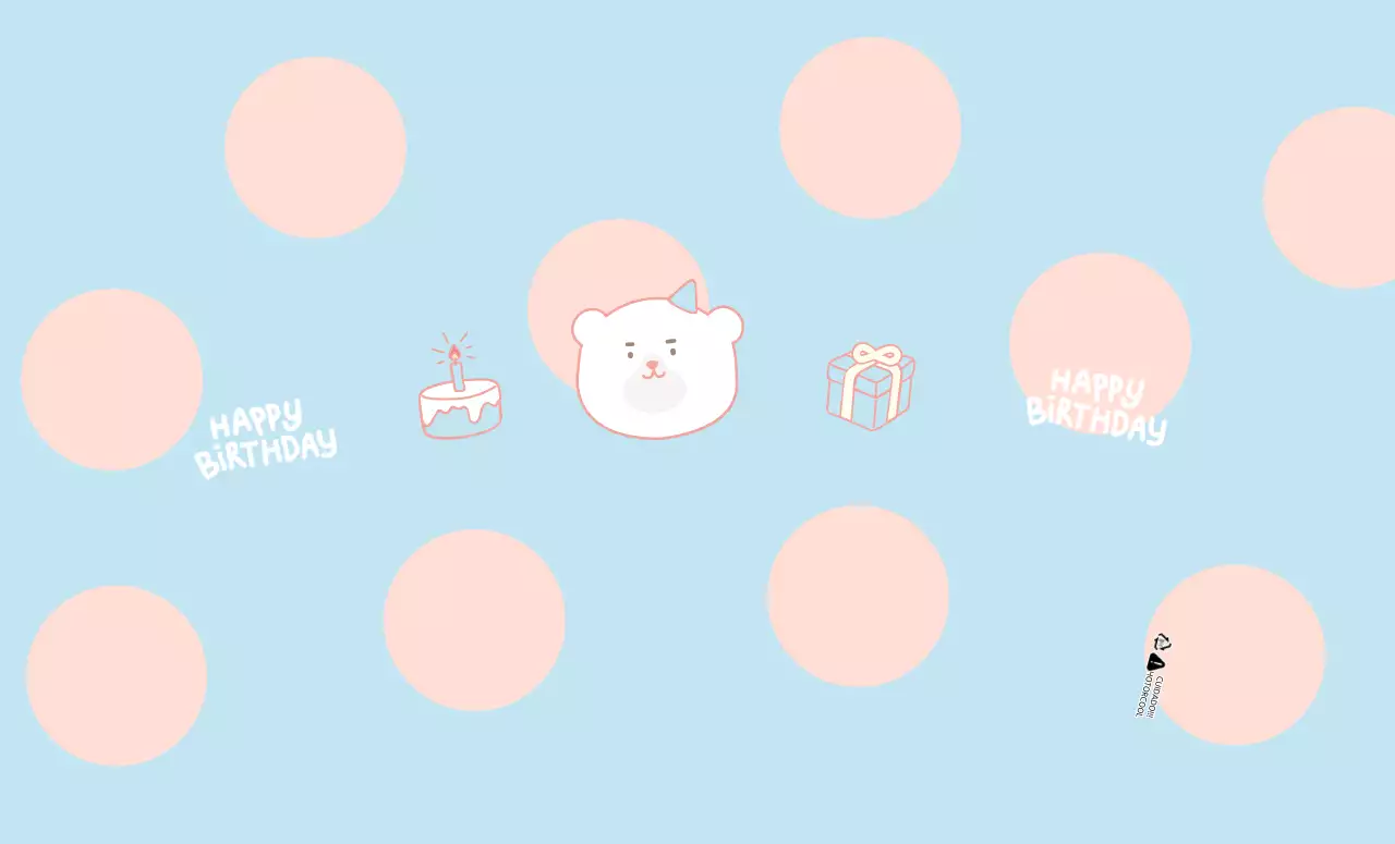 Copos de papel giros para festa de aniversário em tons pastel