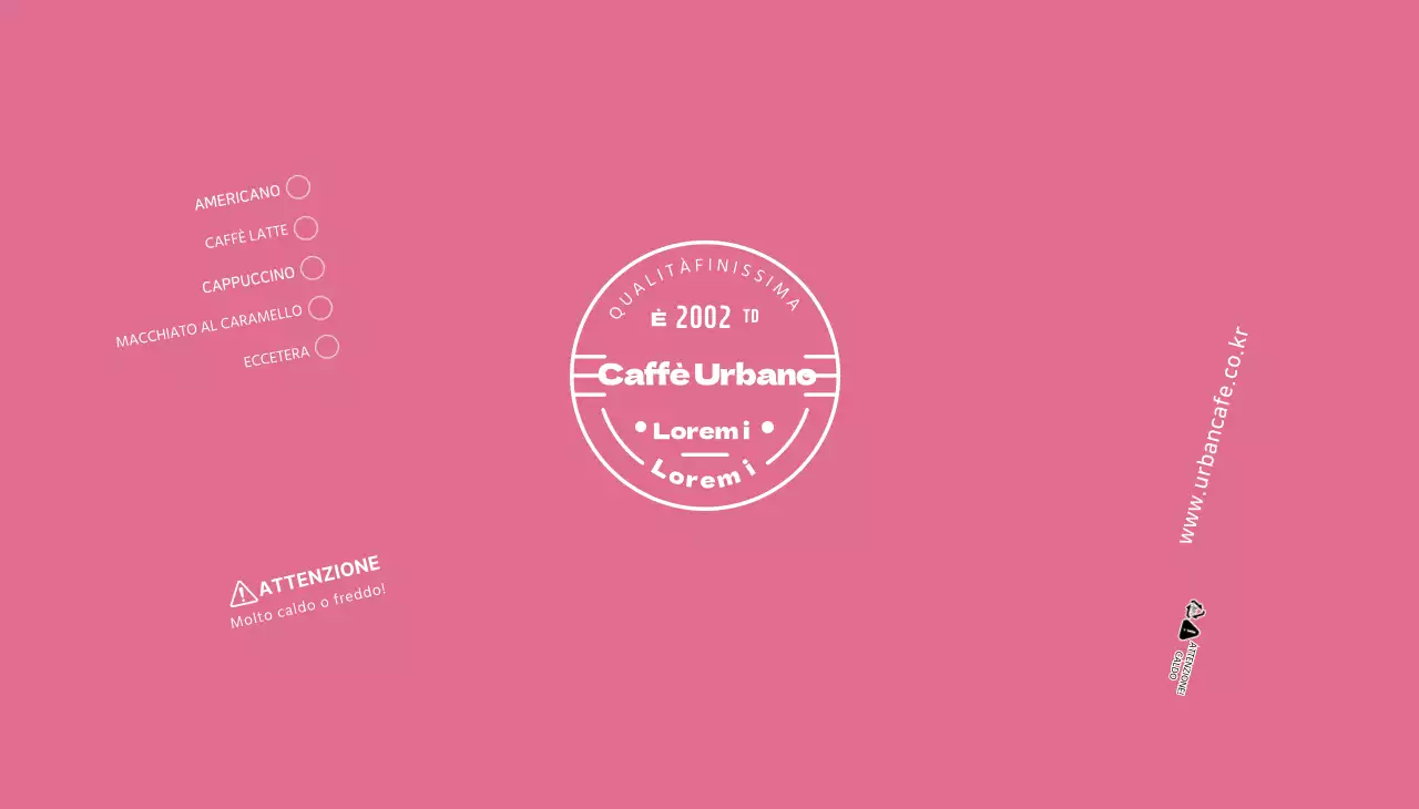 Bianco Rosa Neat Symbols Cafe