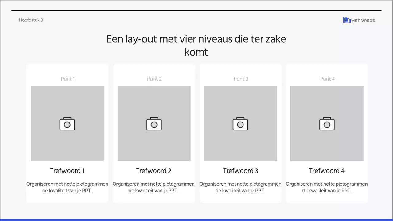 Eenvoudig, strak zakelijk voorstel in blauw-grijs
