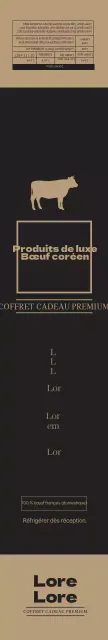 Coffret de luxe en or noir pour le bœuf coréen