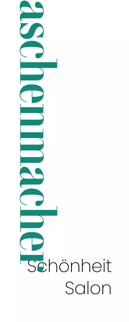 Elegantes Ladenschild mit weißem, schwarzem und türkisem Mayer Friseursalon Text