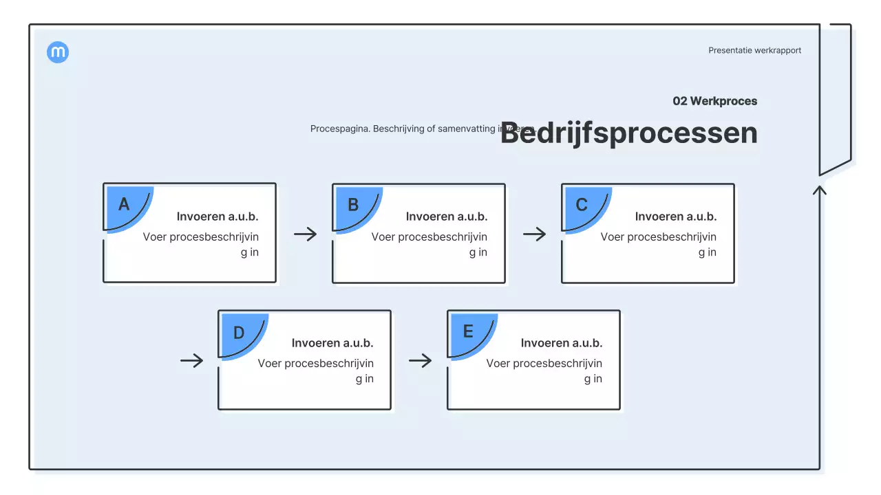 Puntvormen met lichtblauwe pijlen zakelijke presentatieset