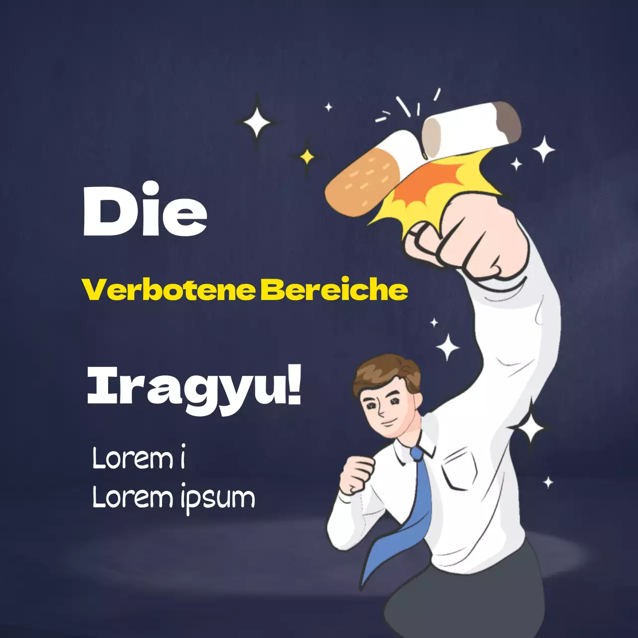 Navy Character Illustration Nichtraucherhinweis