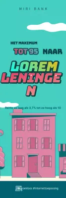 Lichtblauw en roze hypotheek gif geanimeerde video banner