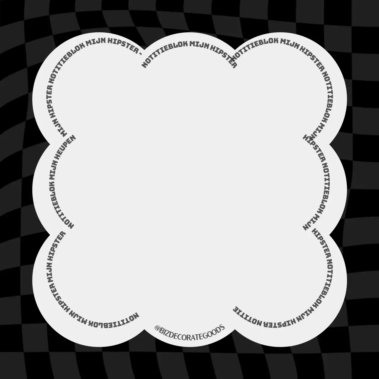 Eenvoudig en hip geruit patroon en tekstzin patroonconcept in zwart en lichtgrijs voor persoonlijke merchandise