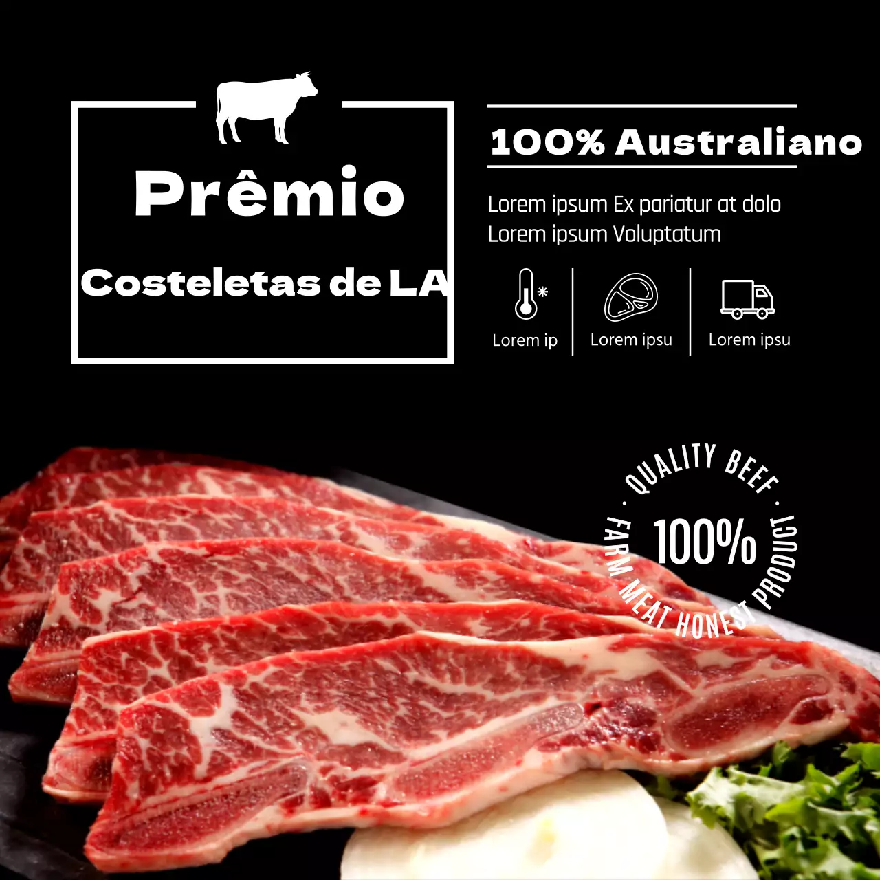 Black Beef Premium LA Ribs Venda de gado