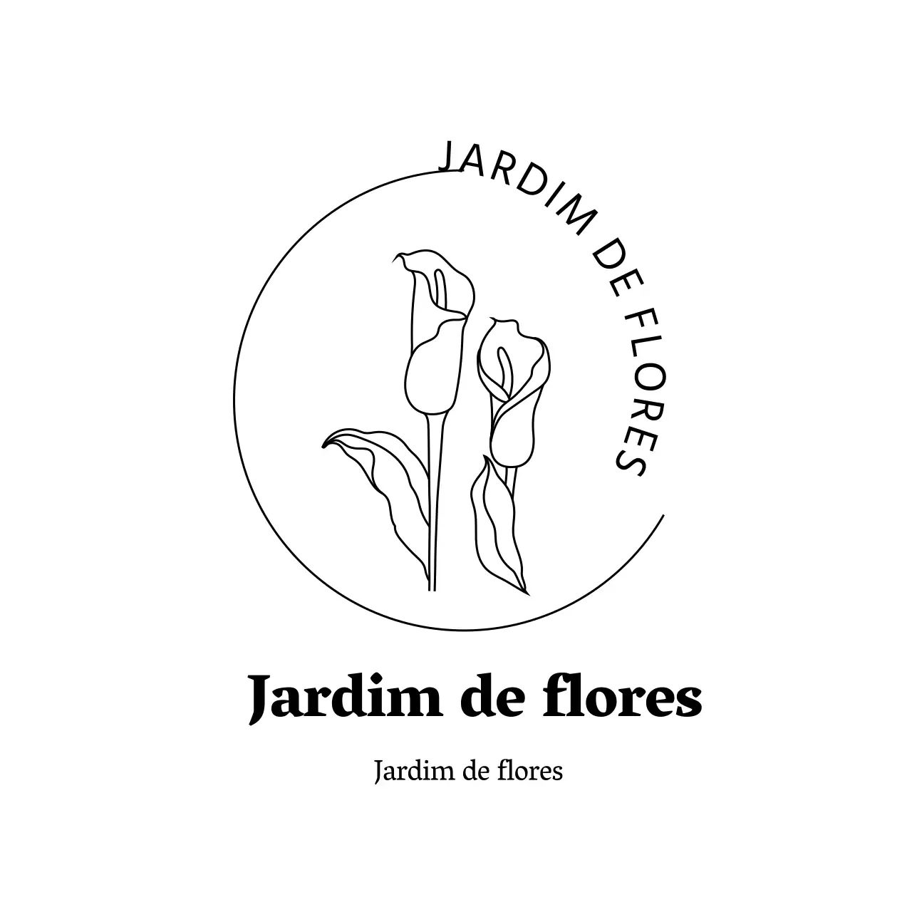 Logótipo simples de florista