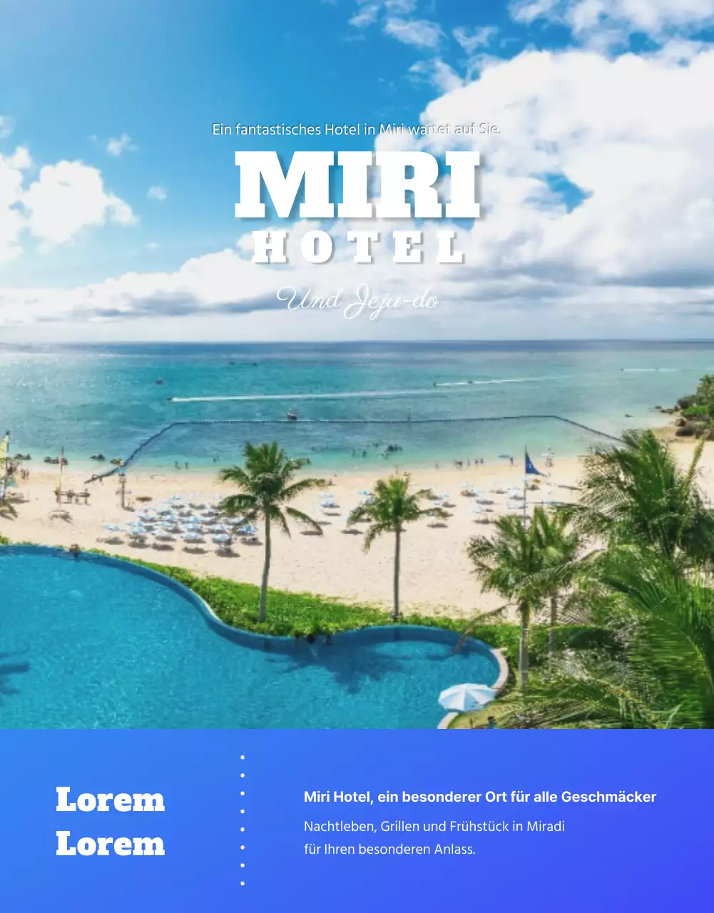 Details zu den Hotels in Blau