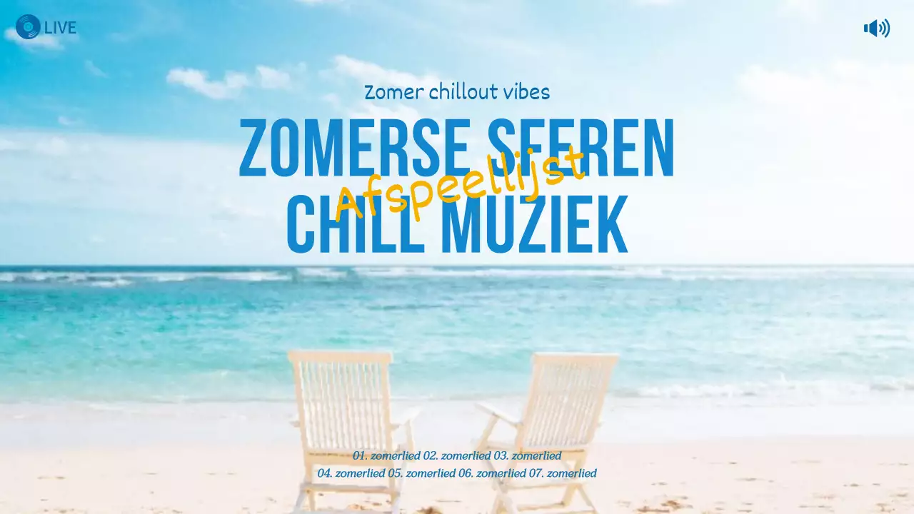 Een afspeellijst met strandachtergronden voor een fris YouTube-thumbnailgevoel