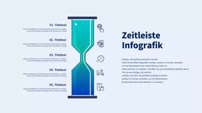 Saubere Infografik mit einer blauen und hellblauen Sanduhr für die Lebensmittellieferung