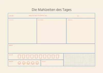 Beige blaue Linien einfacher Tracker
