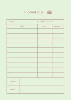 Mint icoon eenvoudig huishoudboekje