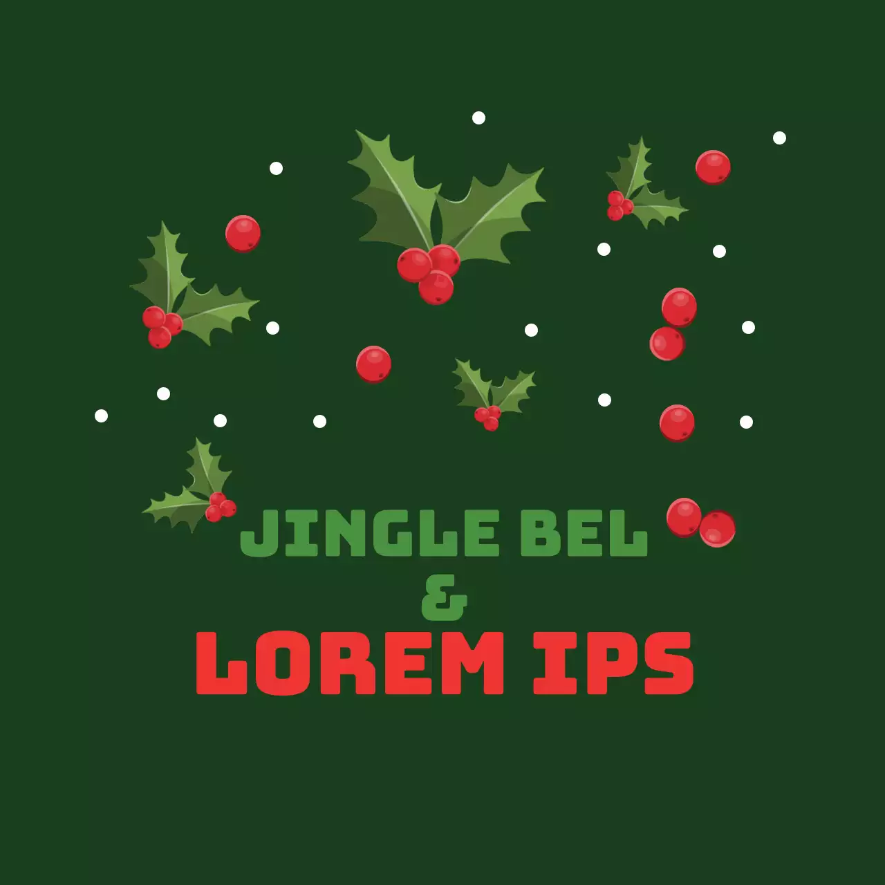 Rood Groen Illustratie Kerstwenslabel