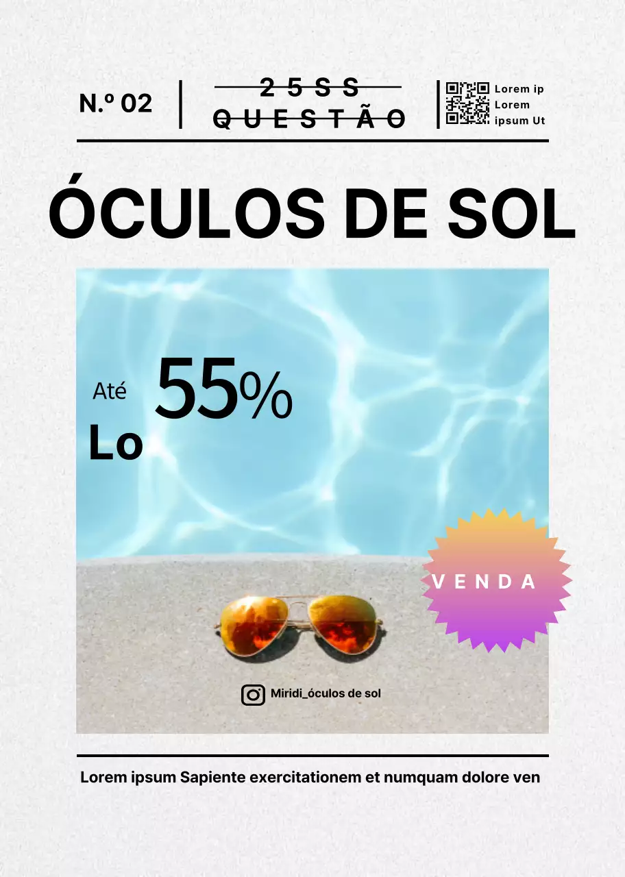 Vender óculos de sol com um fundo cinzento texturado