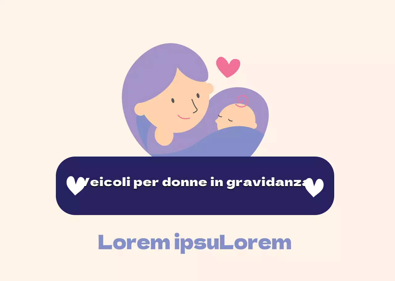 Icona di linea semplice viola avorio Donna incinta che sale a bordo di un veicolo guida