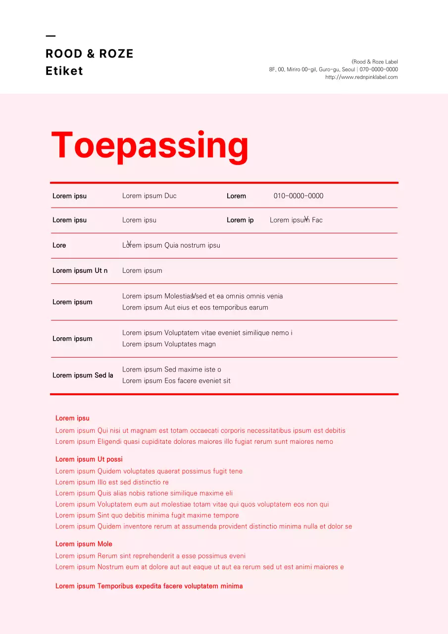 Het retourdocument van een verkoper opmaken in roze-rood