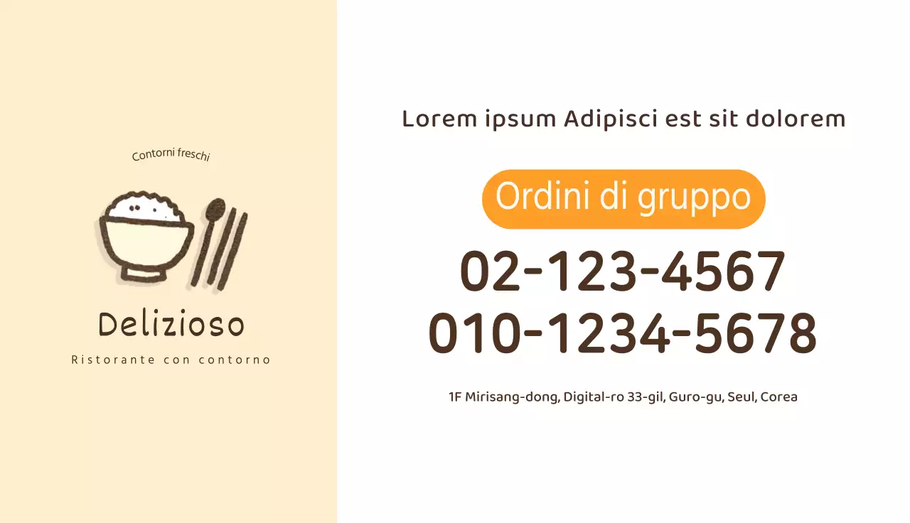 Simpatici biglietti da visita per gastronomie