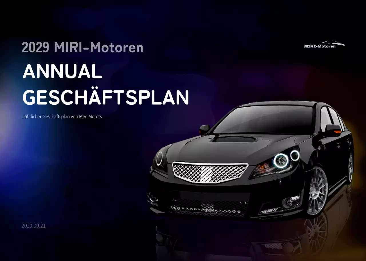 Autofederband mit beweglichem Grafikkonzept in blau und schwarz