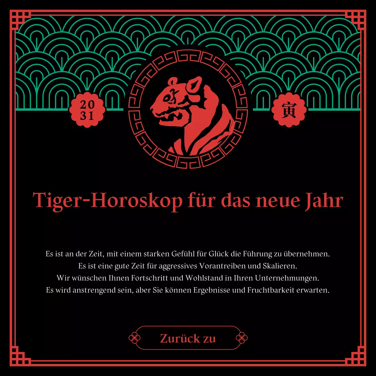 Ein schwarzes und fünfeckiges schamanisches Konzept des zodiakalen Neujahrshoroskops