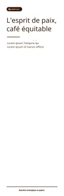 Marron, texte simple Information sur le café du commerce équitable en rayon