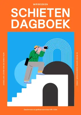 Oranje Schattige Geïllustreerde Scheut Dagboek Zelf-gepubliceerde boekomslag