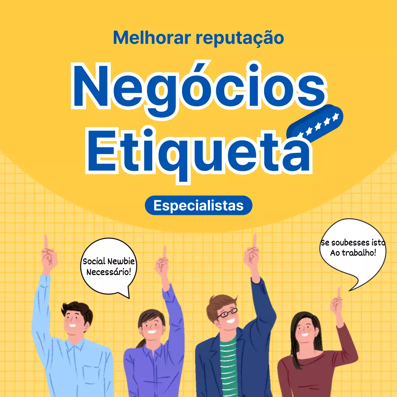 Etiqueta empresarial em amarelo e limpo CardNews