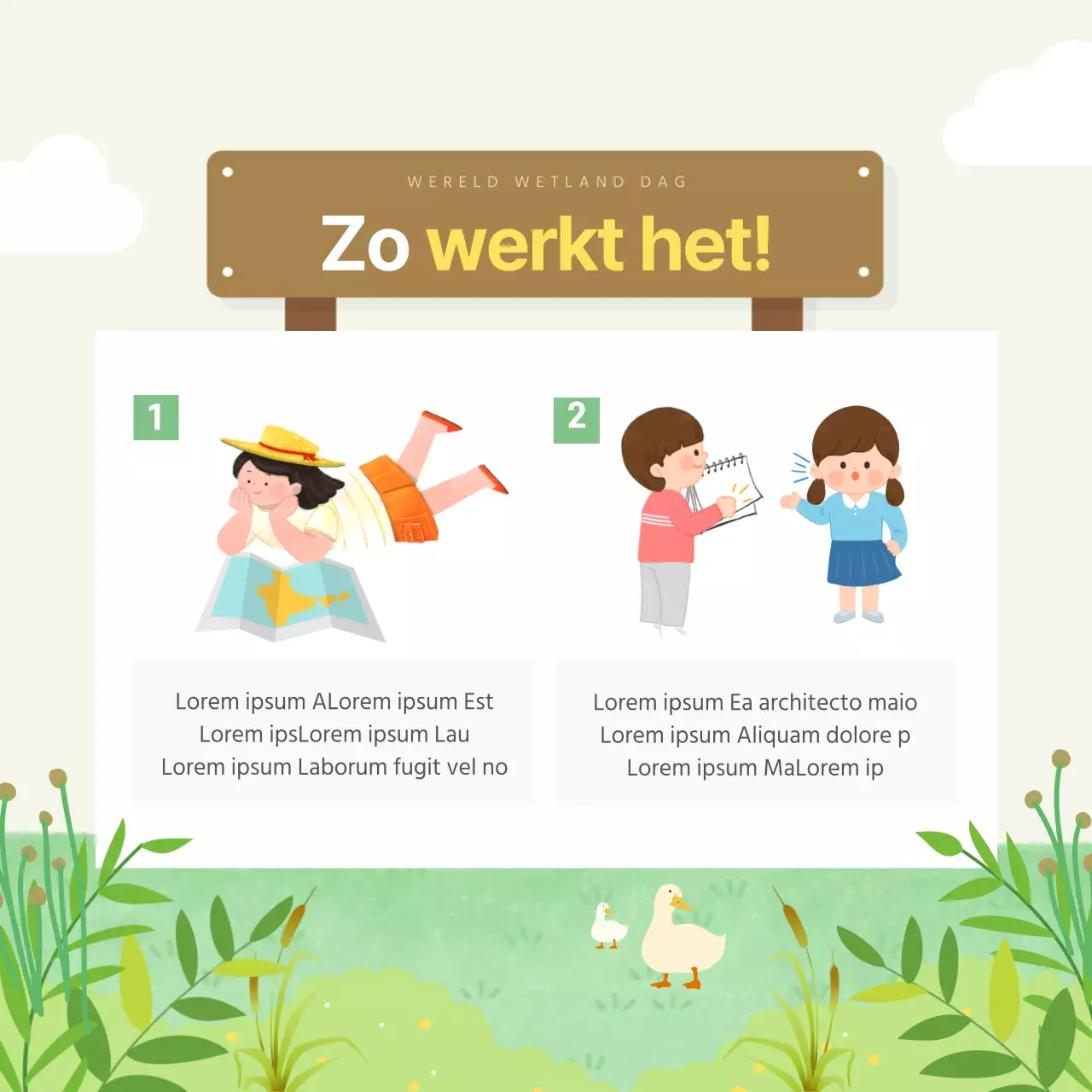 Ducasse Wereld Wetlands Dag KaartNieuws Ontwerp