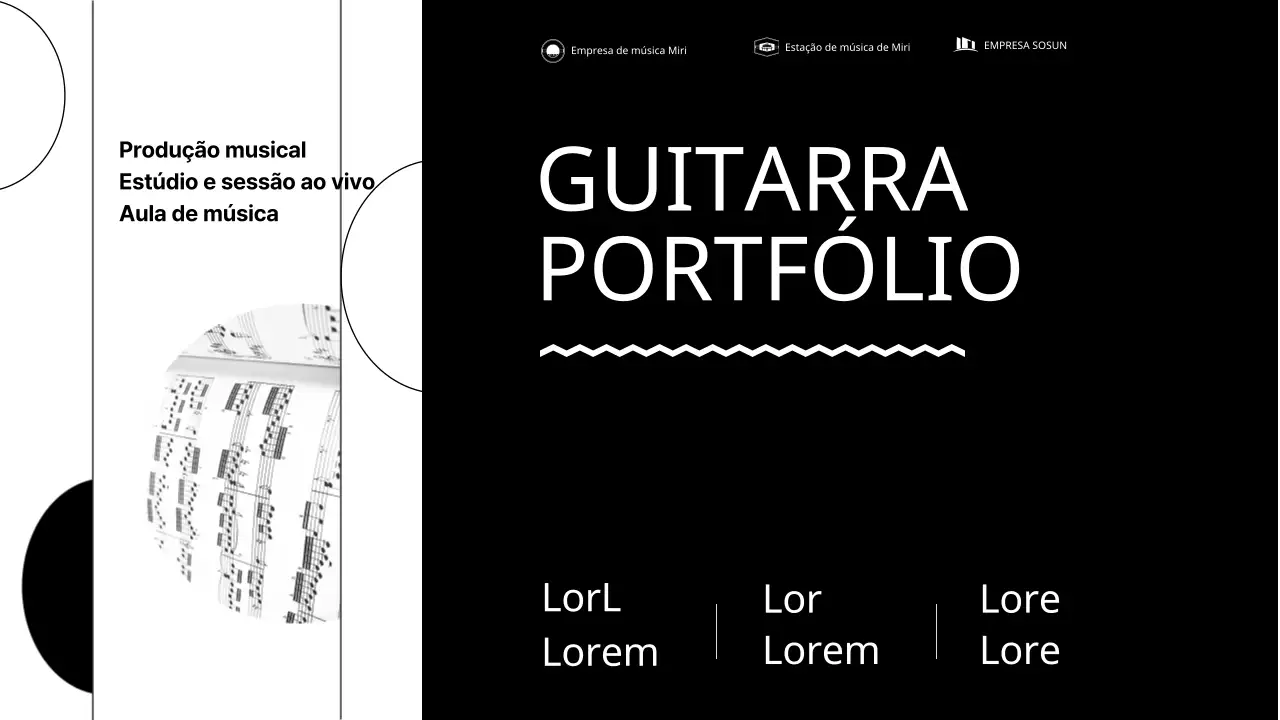 Uma simples carteira de guitarrista em preto