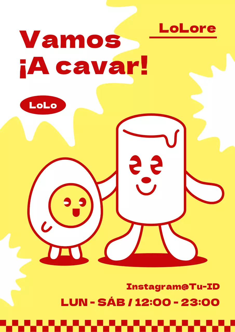 Simpático cartel rojo y amarillo de un restaurante de tteokbokki