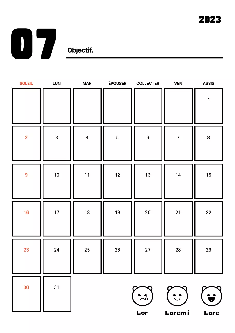 Suivi des objectifs de la nouvelle année avec des lignes épurées