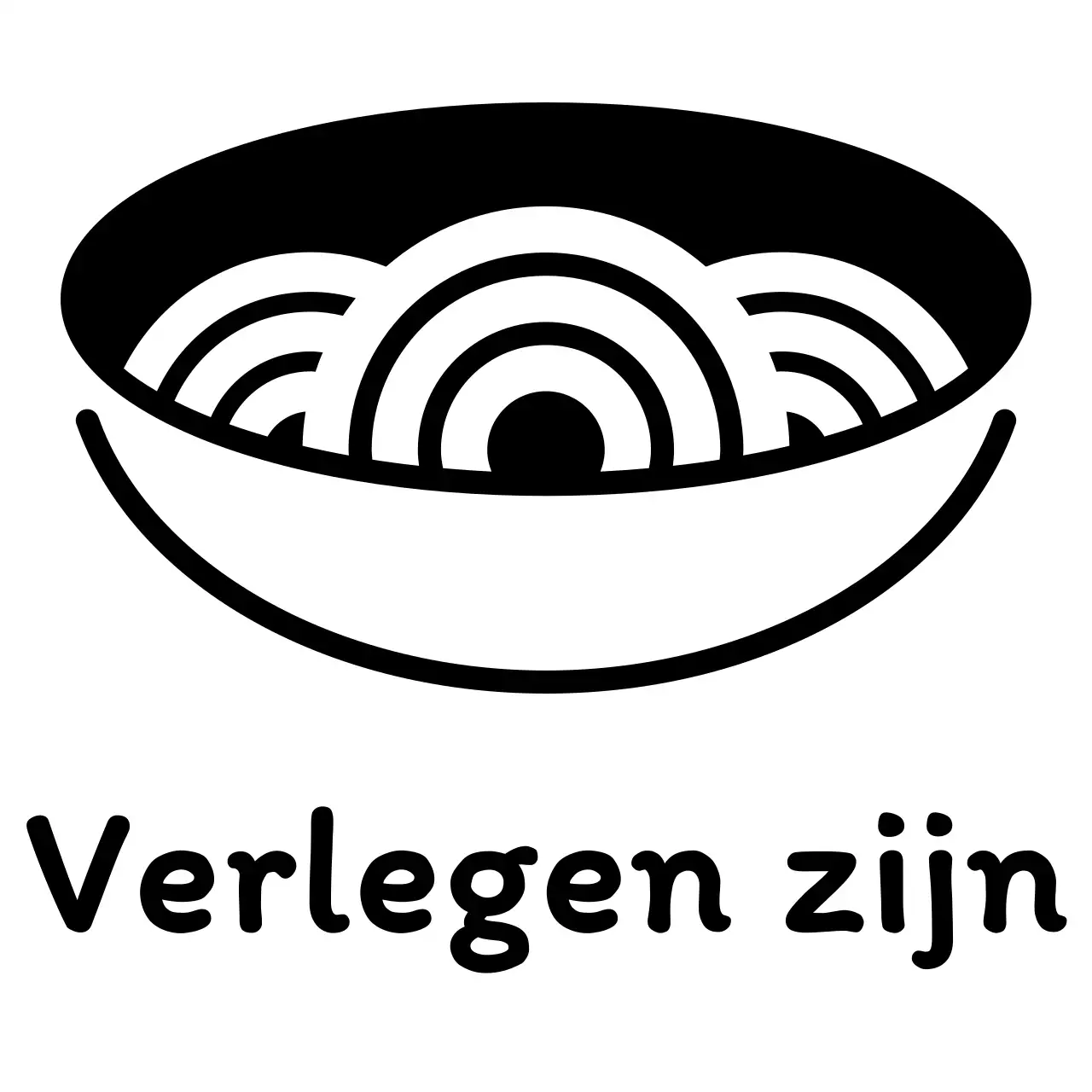 Eenvoudige zwart-wit combinatie van voedselsymbool en tekst voor het promoten van een Koreaans restaurant