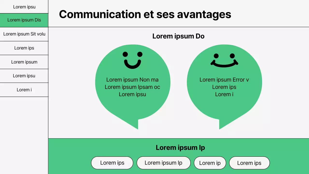 Formation aux techniques de communication de base en vert et blanc