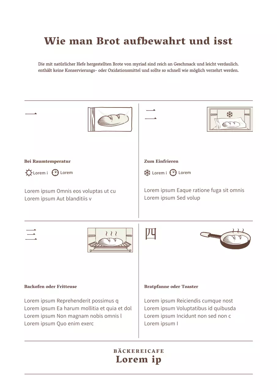 Brown's Bread Foto-Layout Bäckerei
