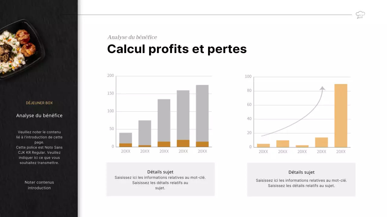 Plan d'affaires pour une entreprise de boîtes à lunch noires en anglais