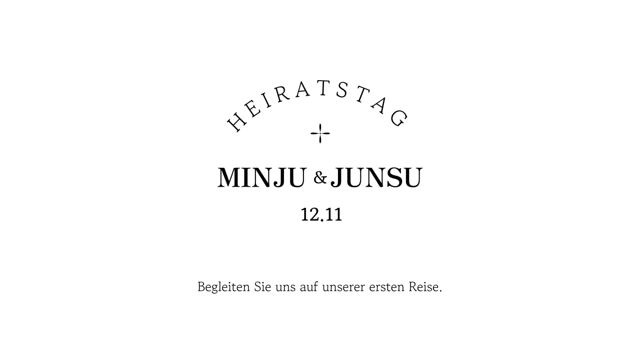 Ein einfacher klassischer Hochzeitseinladungsumschlag mit schwarzem Text und Illustrationen.